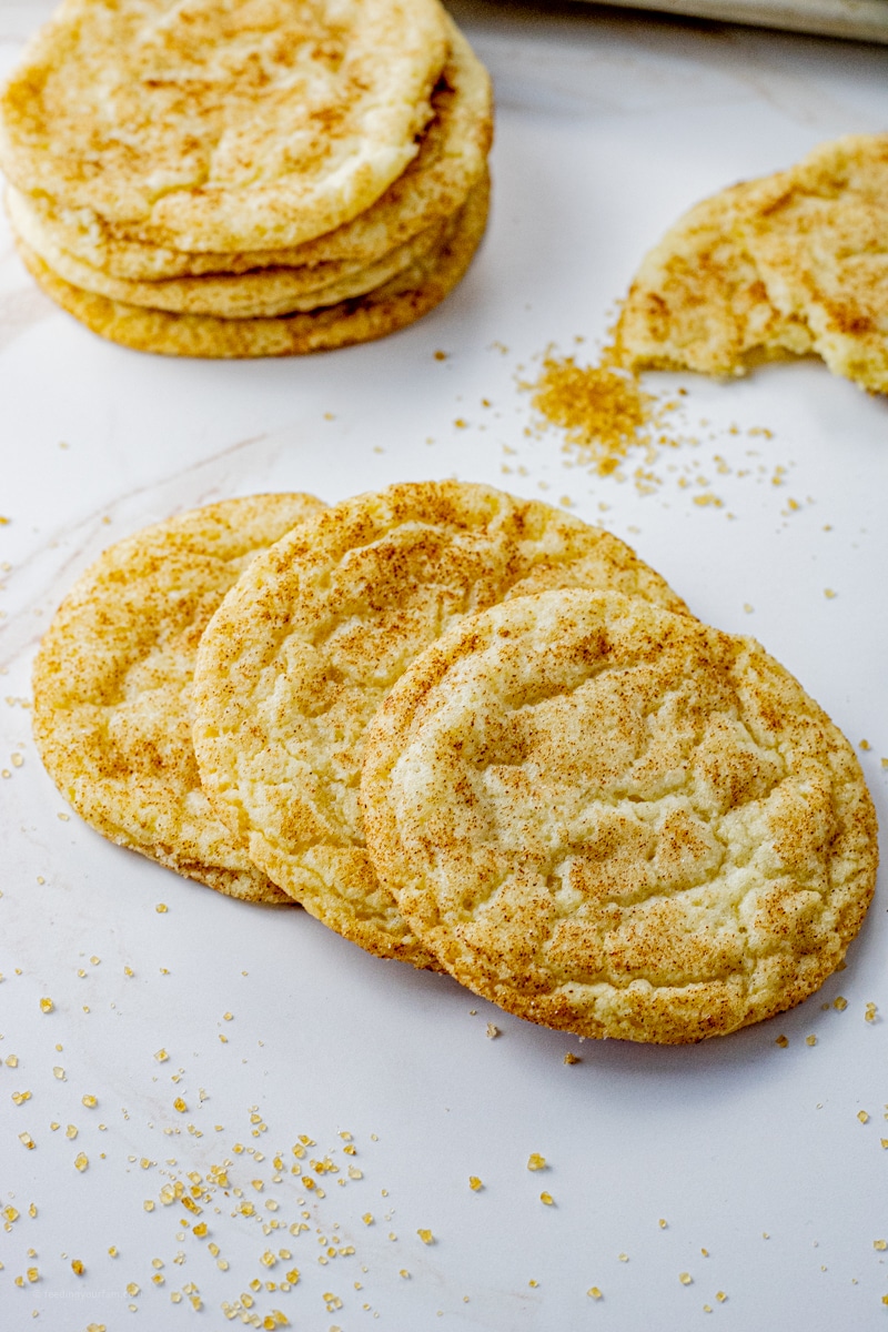 Snickerdoodle cookies are soft on the inside with a delicious cinnamon sugar coating on the outside. These classic recipe for snickerdoodles is perfect for a sweet snack or it makes enough to share with all of your favorite people.