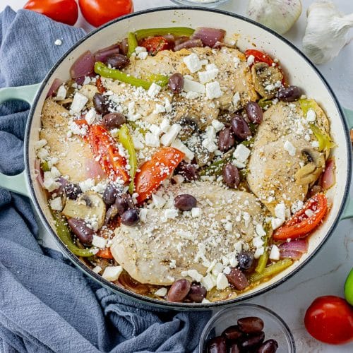 One Pan Greek Chicken - Feeding Your Fam