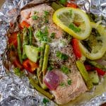 salmon cooked in foil with vegetables