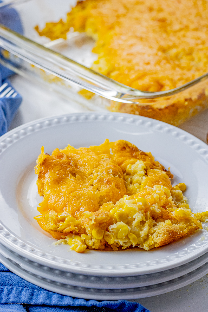 Creamy Corn Casserole is a delicious, comforting side dish that is a combination of sweet corn kernels with a cheesy, cornbread mixture that is baked to a golden perfection