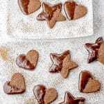 heart and star chocolate cut out cookies