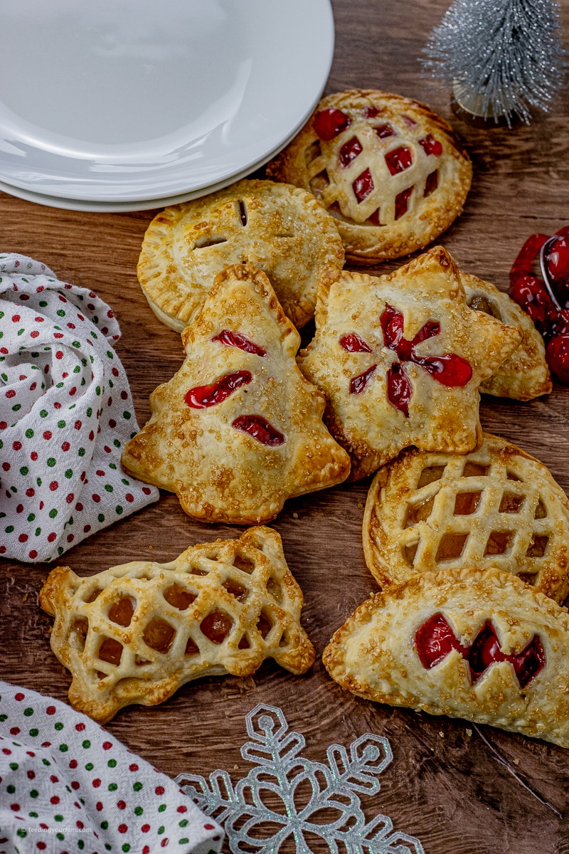 small hand pies filled with fruit and in various shapes