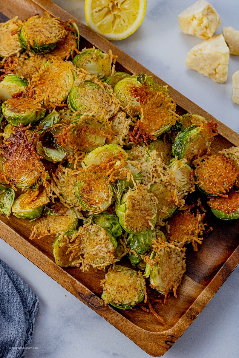 Parmesan Crusted Brussels Sprouts are a simple and delicious side dish that are just perfect for any occasion.