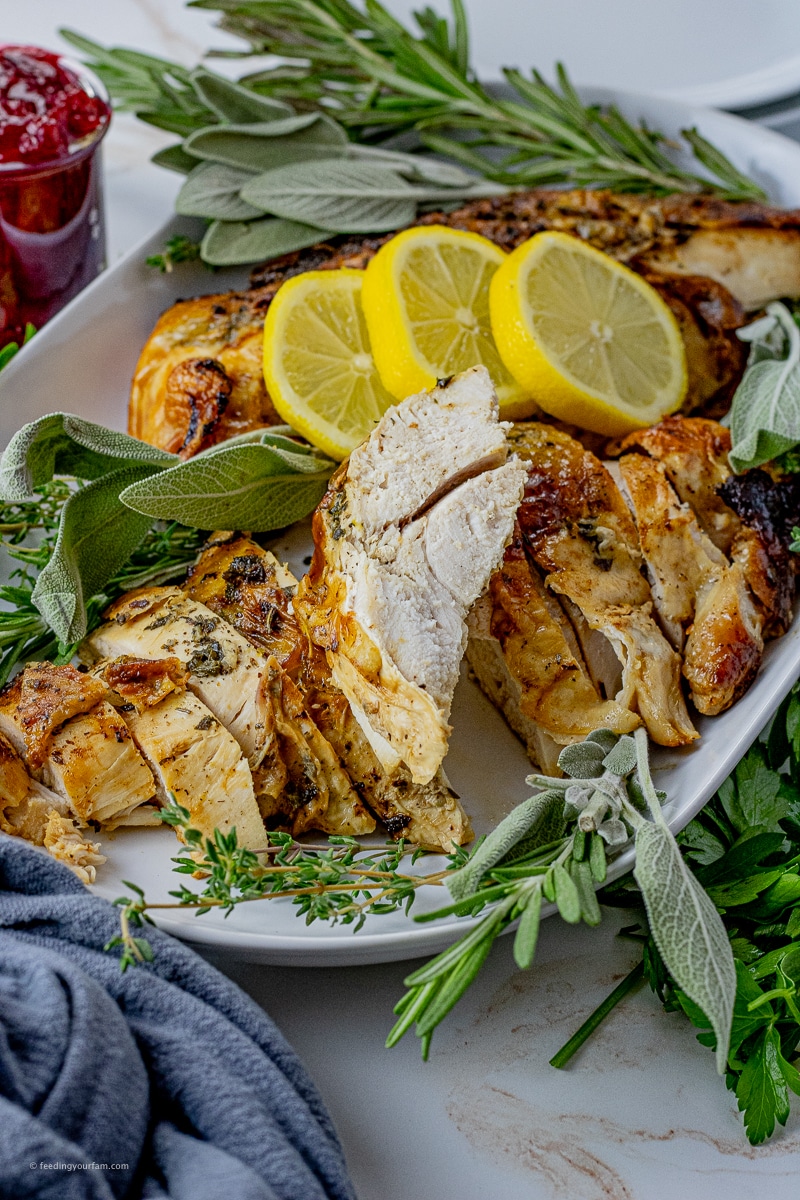 Oven Roasted Turkey Breast is a classic holiday main dish. This recipe for turkey breast is really easy enough to make for a delicious weeknight or Sunday dinner as well.
