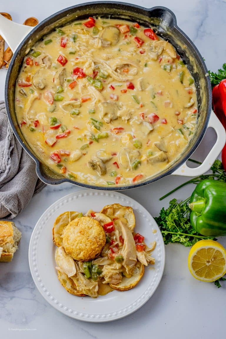 One Pan Chicken A La King - Feeding Your Fam