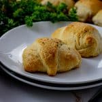 crescent roll stuffed with chicken and cheese