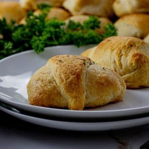 crescent roll stuffed with chicken and cheese