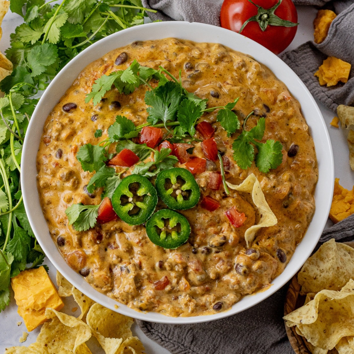 Slow Cooker Beef Queso Dip