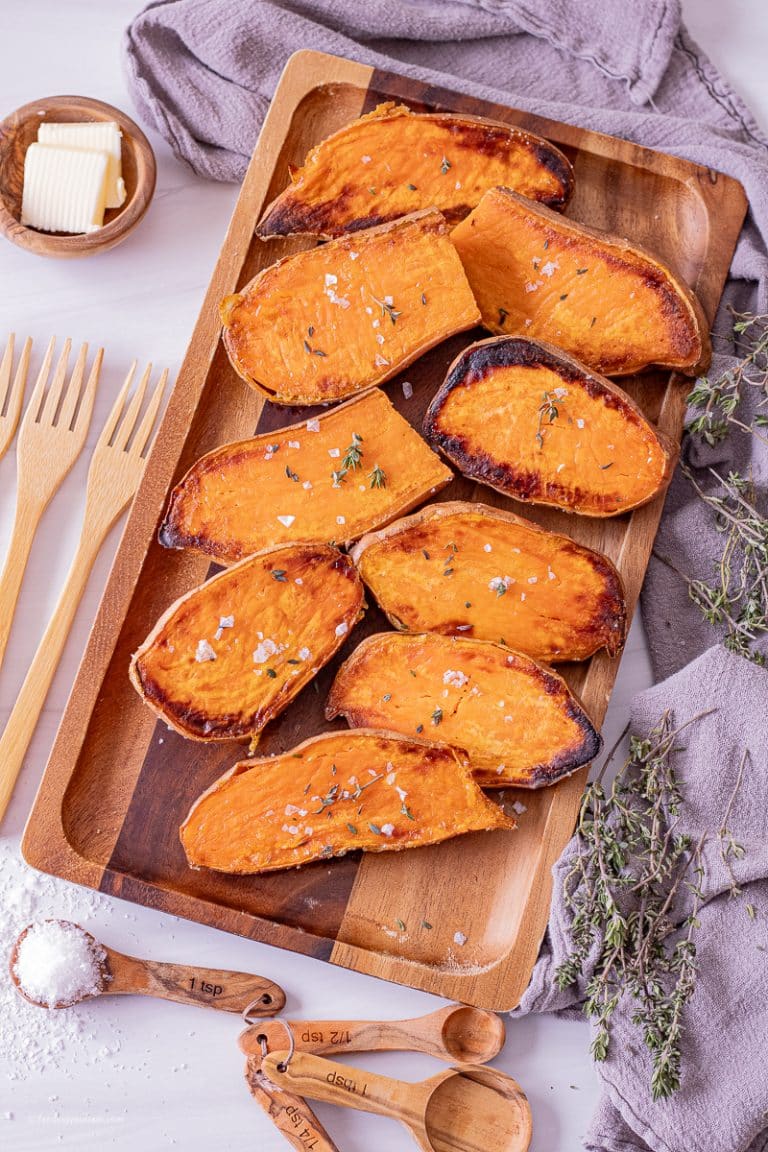 How to Cook Sweet Potatoes In The Oven - Feeding Your Fam