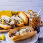 pulled beef sandwiches covered with melted cheese
