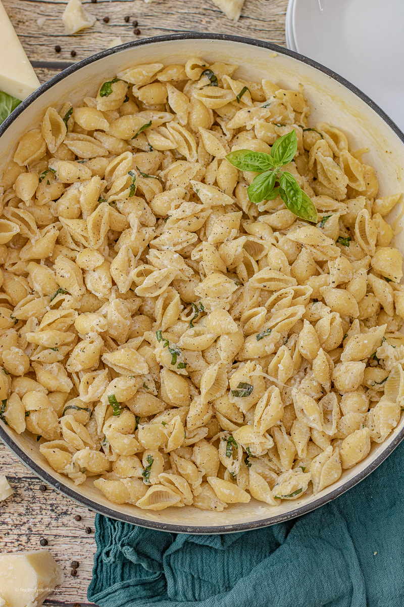 No one can resist the flavors bursting from this one pan garlic parmesan pasta. This is a simple weeknight dinner idea that takes just a few ingredients and is ready in less than 20 minutes.