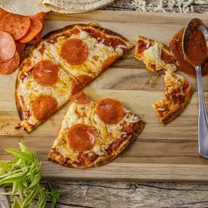 Quick and Crispy Cast Iron Skillet Tortilla Pizza Recipe