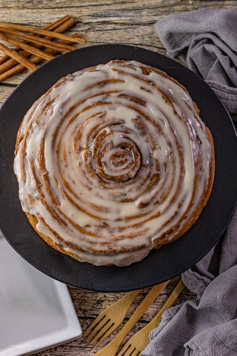 This Cast Iron Skillet Cinnamon Roll Cake is everything you love about cinnamon rolls all wrapped up in a shareable form that's truly perfect for any occasion.