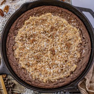 Cast Iron Skillet German Chocolate Cookie