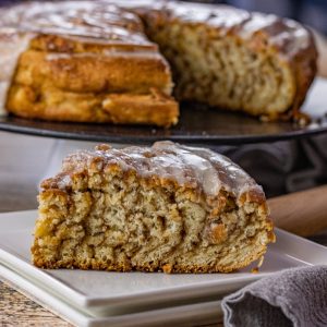 Cast Iron Skillet Cinnamon Roll Cake-So Warm and Gooey