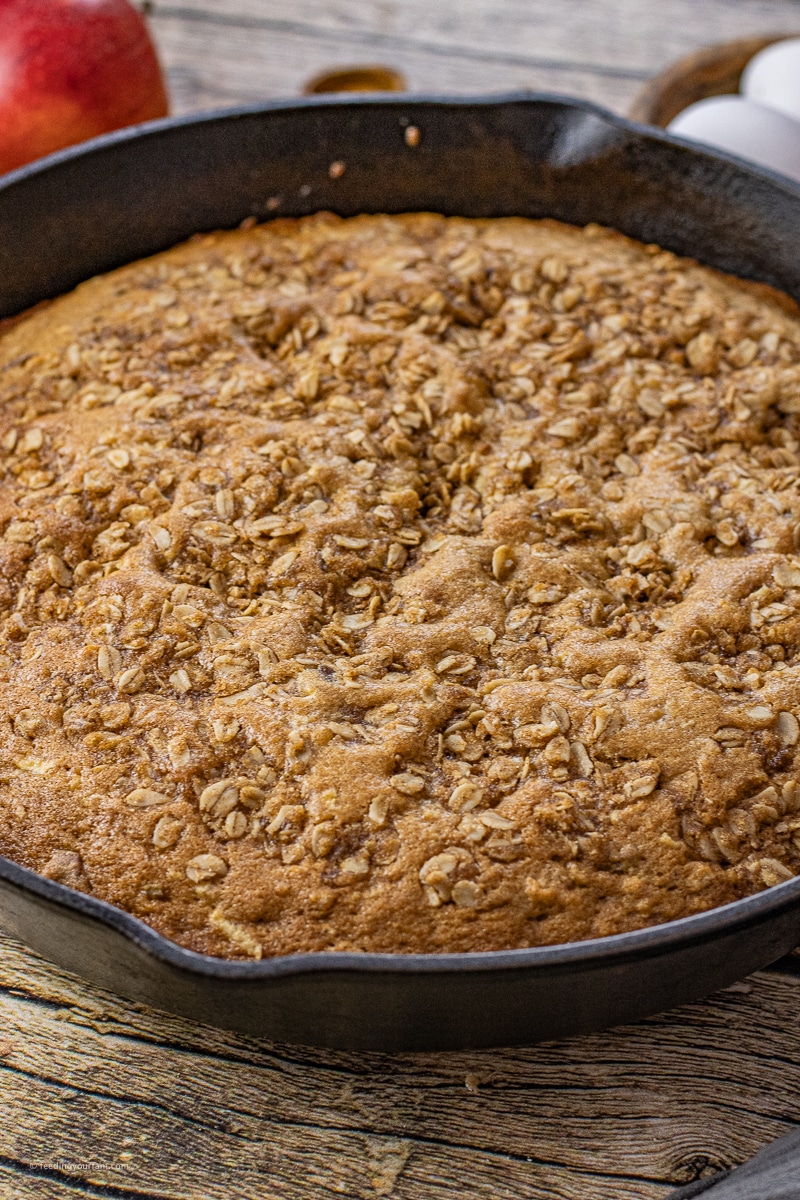 skillet cake in a cast iron pan