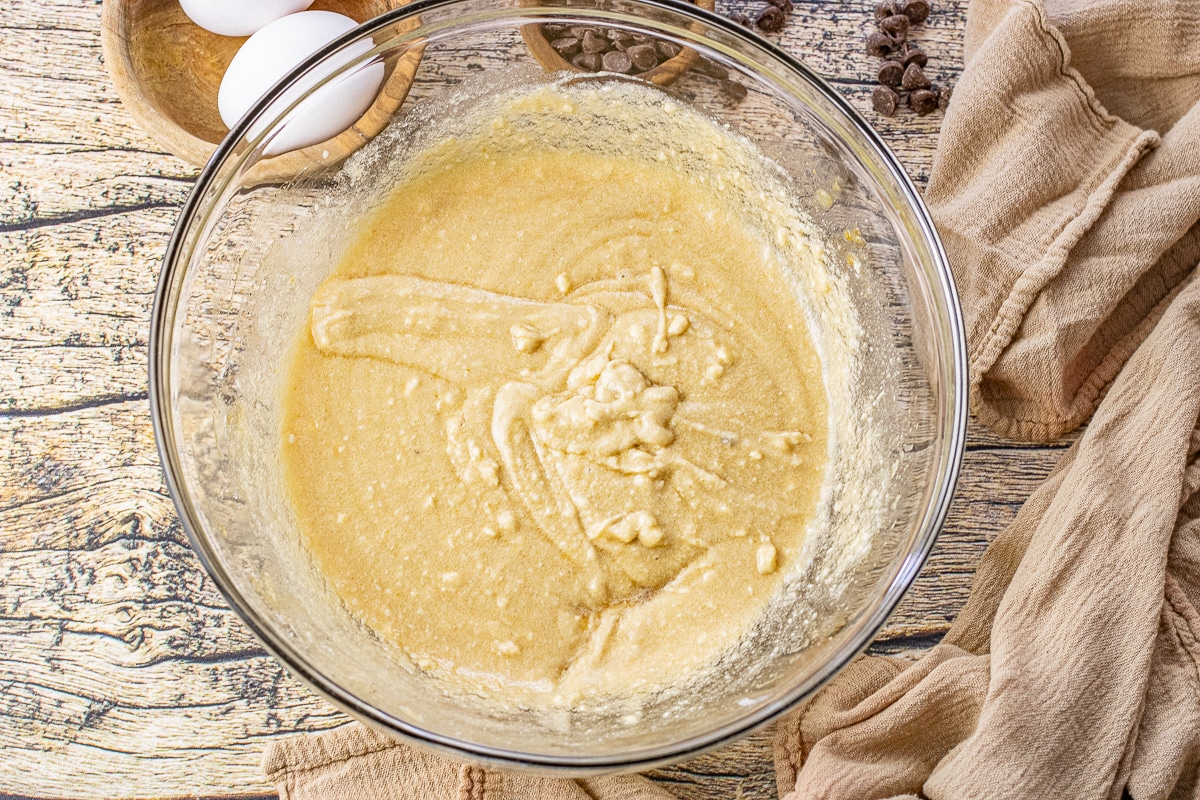 bowl of creamed butter and sugar