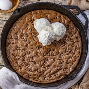 Double Chocolate Skillet Cookie; So Rich and Delicious