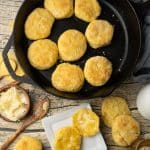 cornmeal muffins cooked in a cast iron skillet