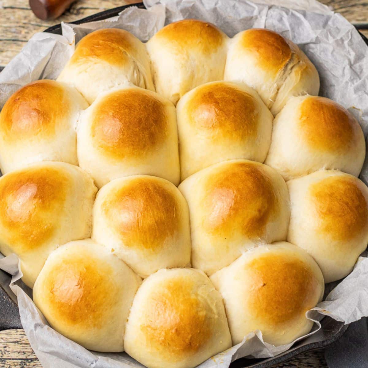 Make soft, fluffy, buttery rolls right at home with this simple Dinner Rolls in a Cast Iron Skillet recipe.