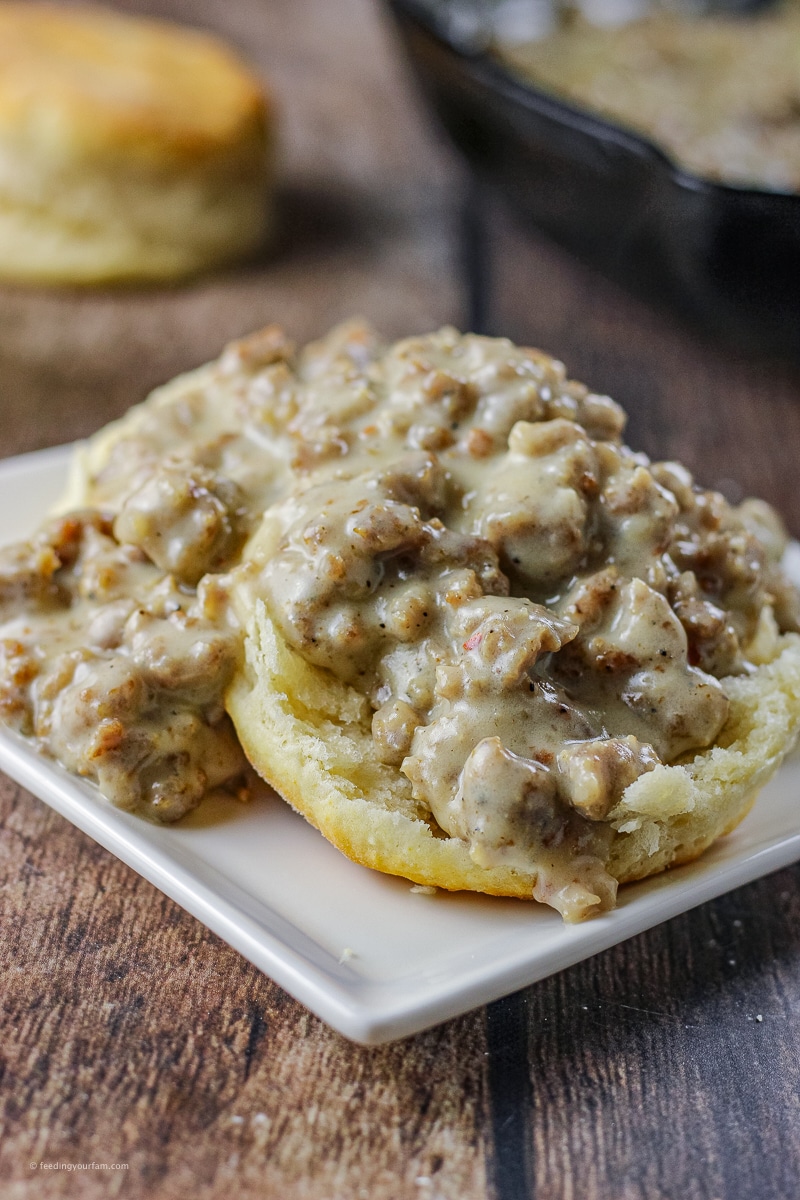 biscuit with sausage gravy
