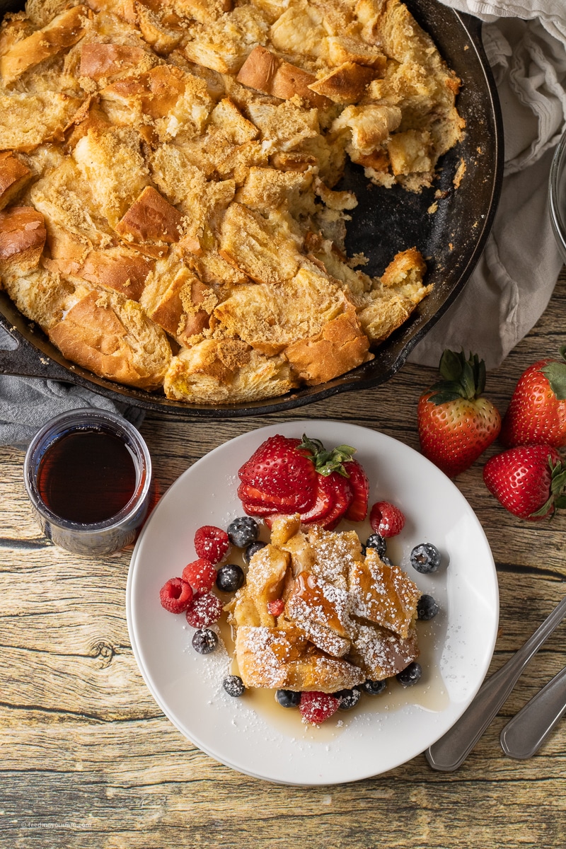 skillet oven baked french toast casserole reicpe
