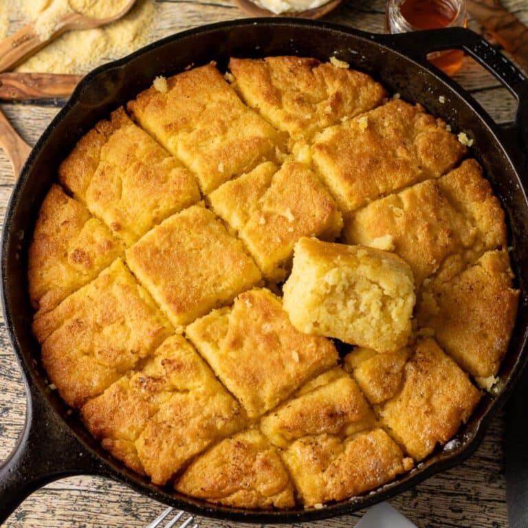 Cornbread Butter Swim Biscuits-Baked in a Skillet